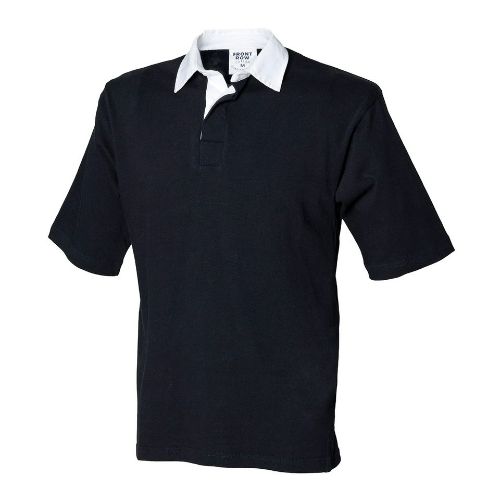 Front Row Short Sleeve Rugby Shirt Black